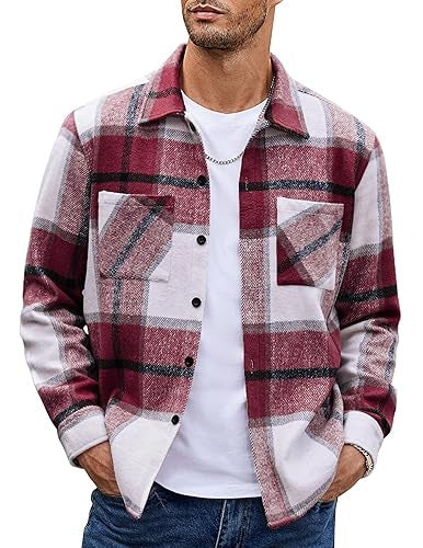 Camisa de Hombre Retro Casual de Manga Larga para Otoño/Invierno