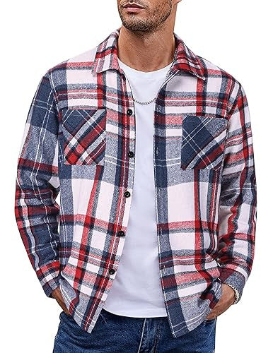 Camisa de Hombre Retro Casual de Manga Larga para Otoño/Invierno