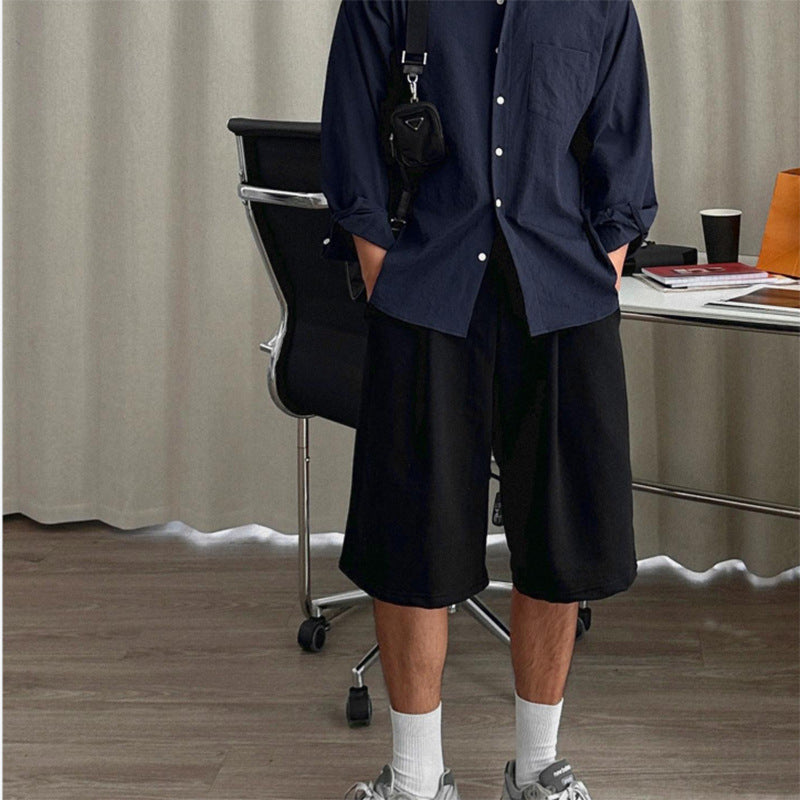 Pantalones Cortos Sueltos Deportivos de Street Fitness Americano para Hombre