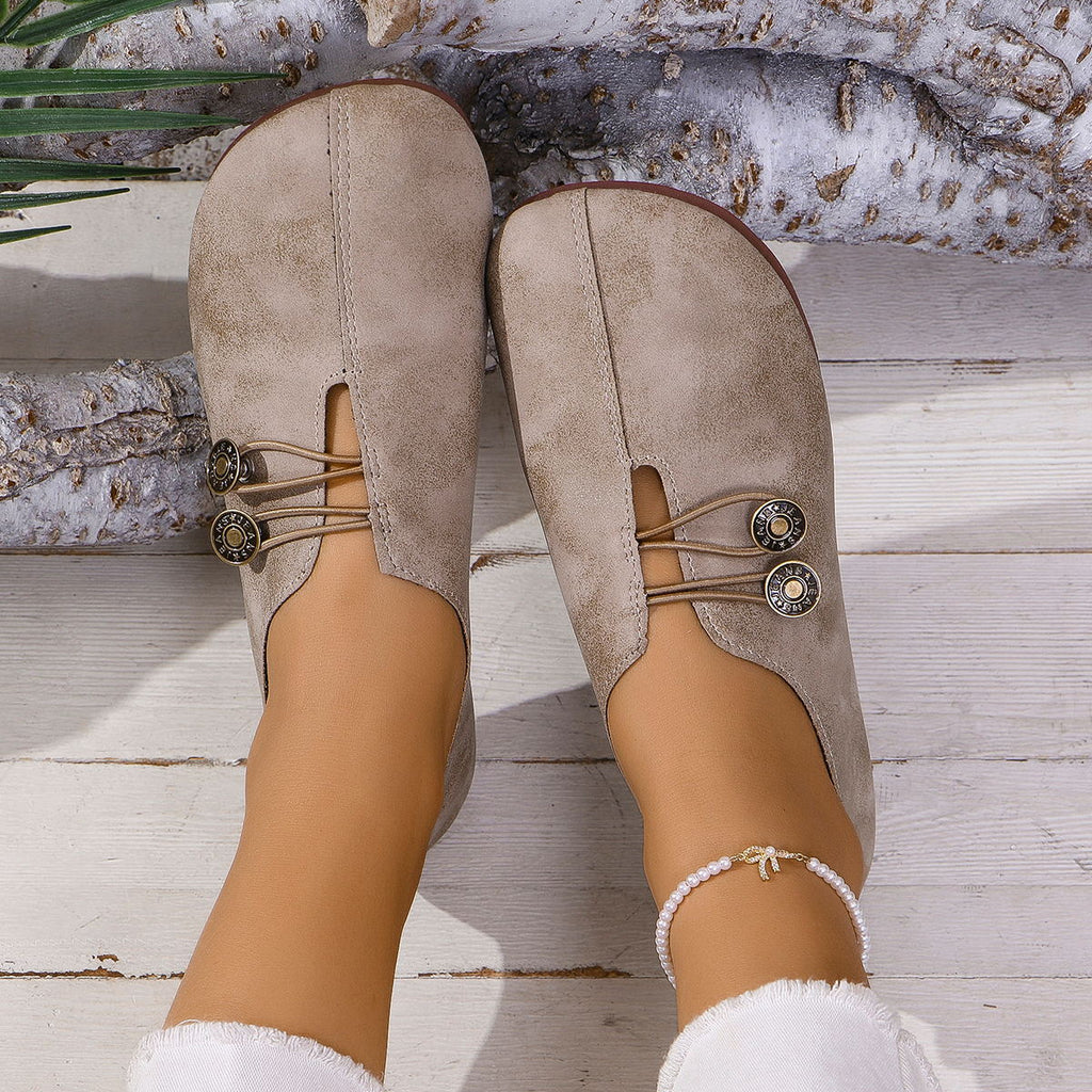 Sandalias sin cordones de punta cuadrada, moda de verano, zapatos planos suaves para mujer