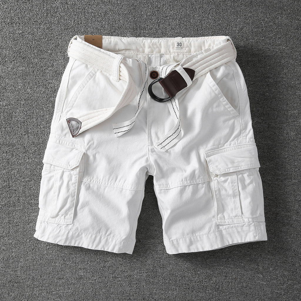 Pantalon droit décontracté taille mi-haute pour hommes