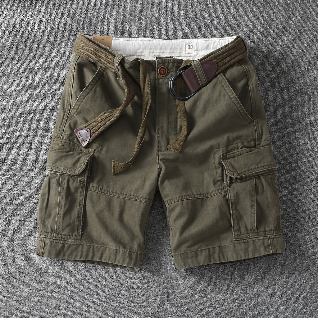 Pantalon droit décontracté taille mi-haute pour hommes