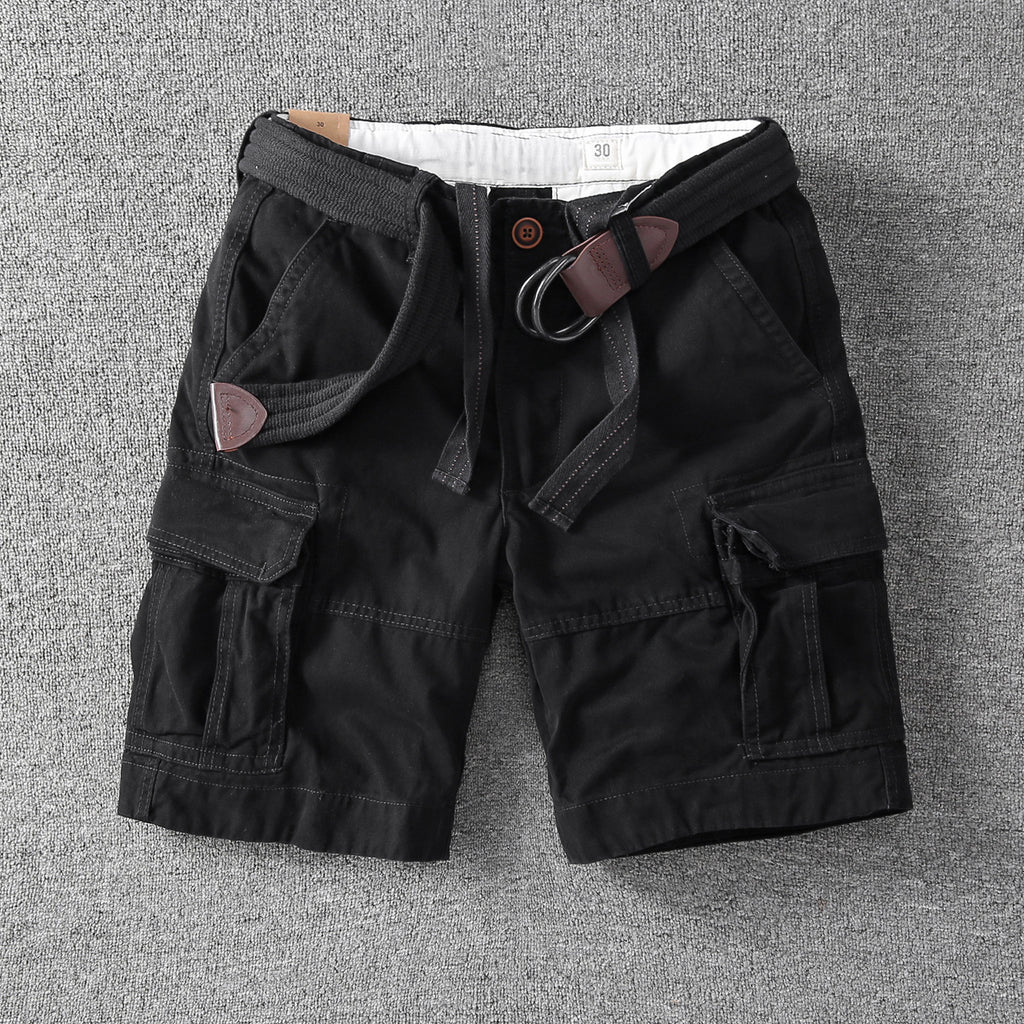 Pantalon droit décontracté taille mi-haute pour hommes