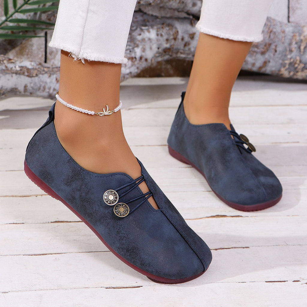 Sandalias sin cordones de punta cuadrada, moda de verano, zapatos planos suaves para mujer