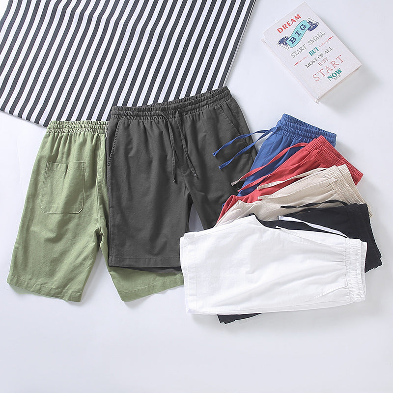 Pantalones cropped casuales de ajuste relajado con cordón, pierna recta y estilo minimalista