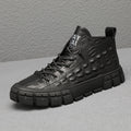 Zapatos altos de piel elegantes y cálidos para hombre