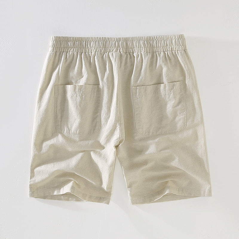 Pantalones cropped casuales de ajuste relajado con cordón, pierna recta y estilo minimalista