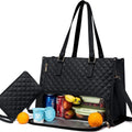 Sac Isotherme Repas Tendance pour Femmes Sac Repas Isotherme Boîte à Lunch Étanche Sac Bandoulière Rangement Ordinateur Sac à Main Matelassé Grande Capacité avec Porte-Monnaie