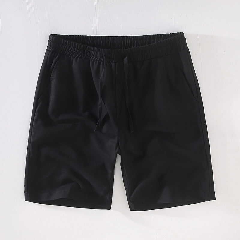 Pantalones cropped casuales de ajuste relajado con cordón, pierna recta y estilo minimalista
