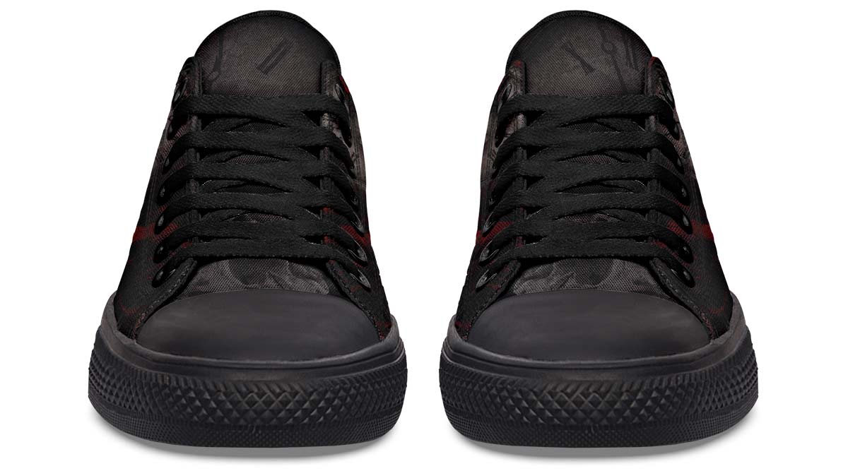 Black & Red Mesh Running Shoes