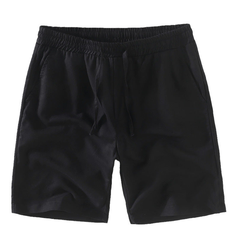 Pantalones cropped casuales de ajuste relajado con cordón, pierna recta y estilo minimalista